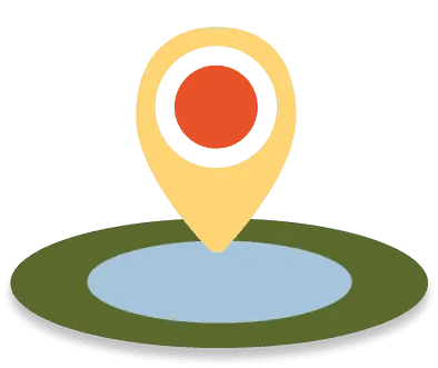 Illustrated participant avatar with tabletop game pieces
