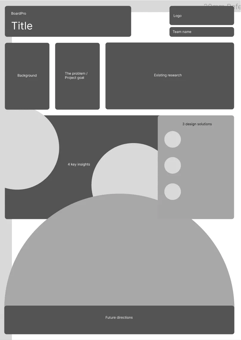 BoardPro low-fidelity poster draft